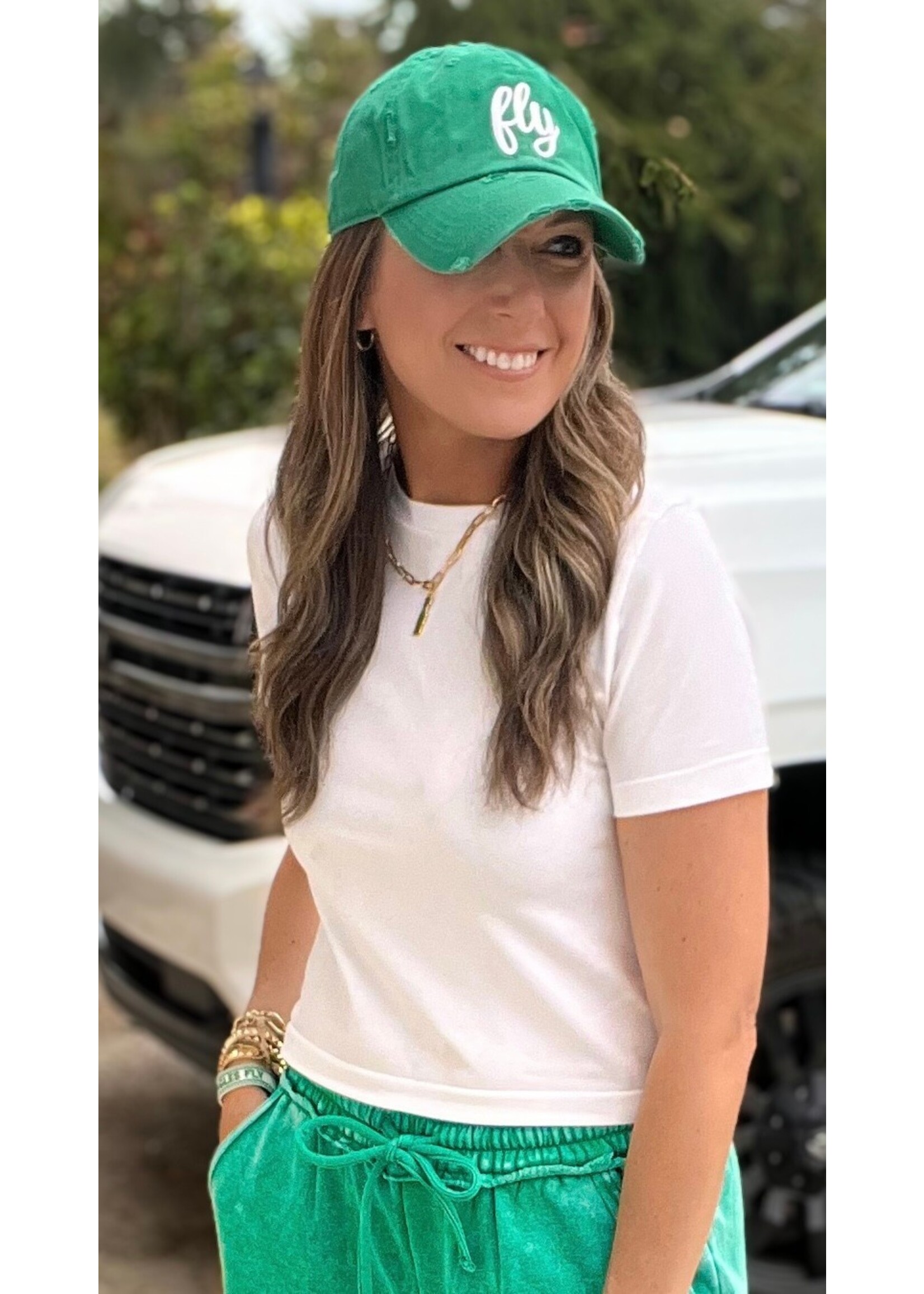 "Fly" Green Adjustable Hat