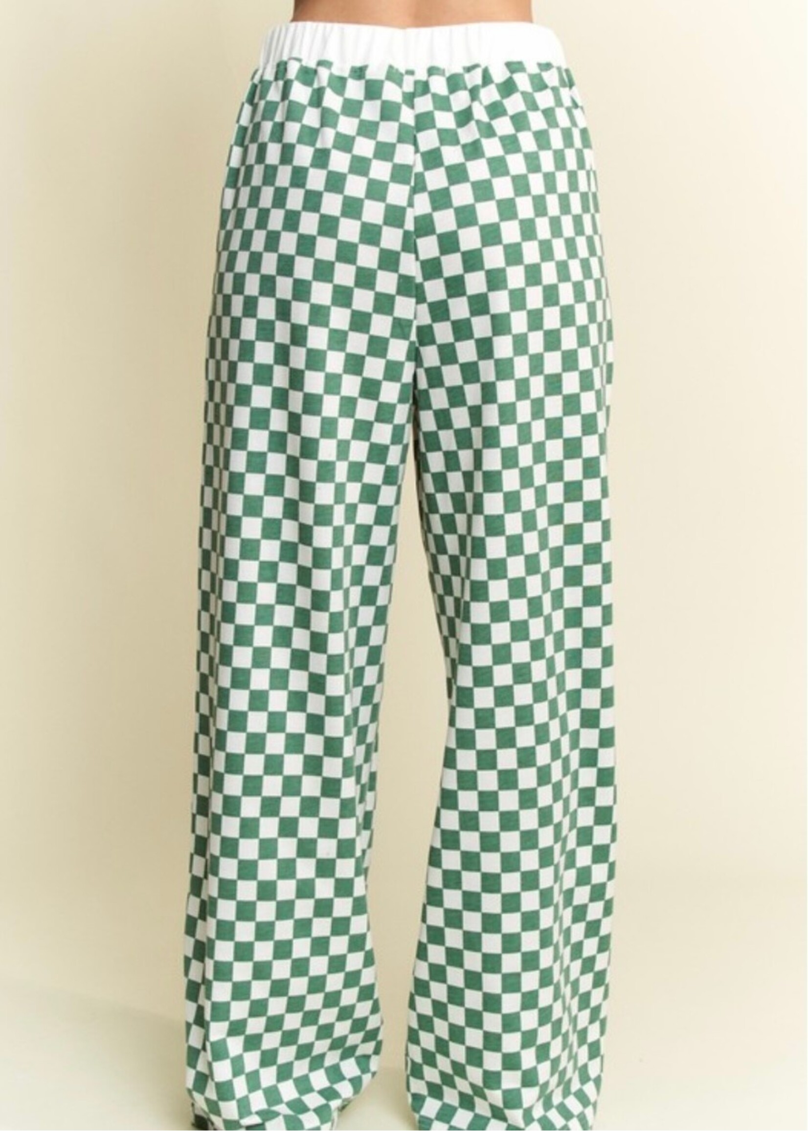 In Check Drawstring Pants