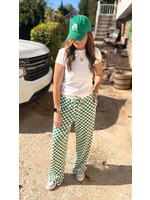 In Check Drawstring Pants