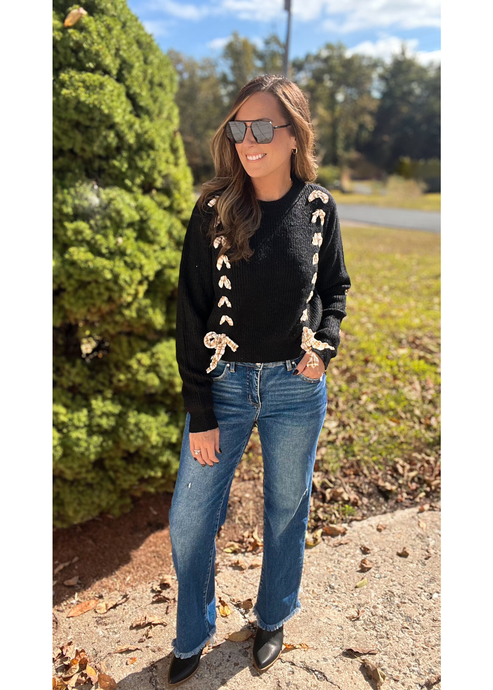 Tanner Lace Up Sweater