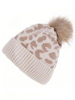 Leopard Pom Beanie