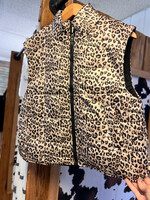 Arnie Leopard Puffer Vest