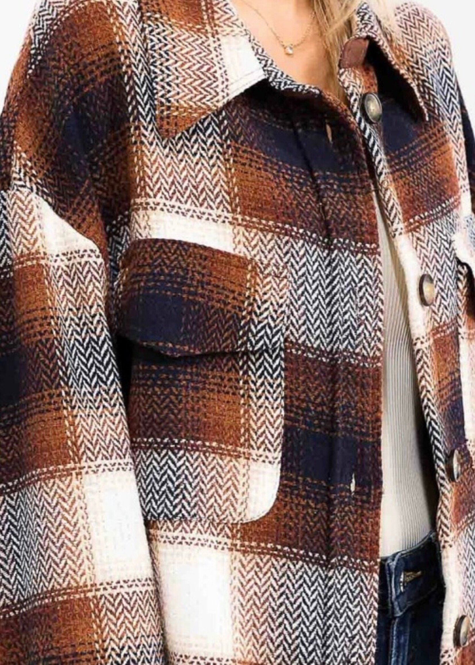 Chestnut Plaid Shacket