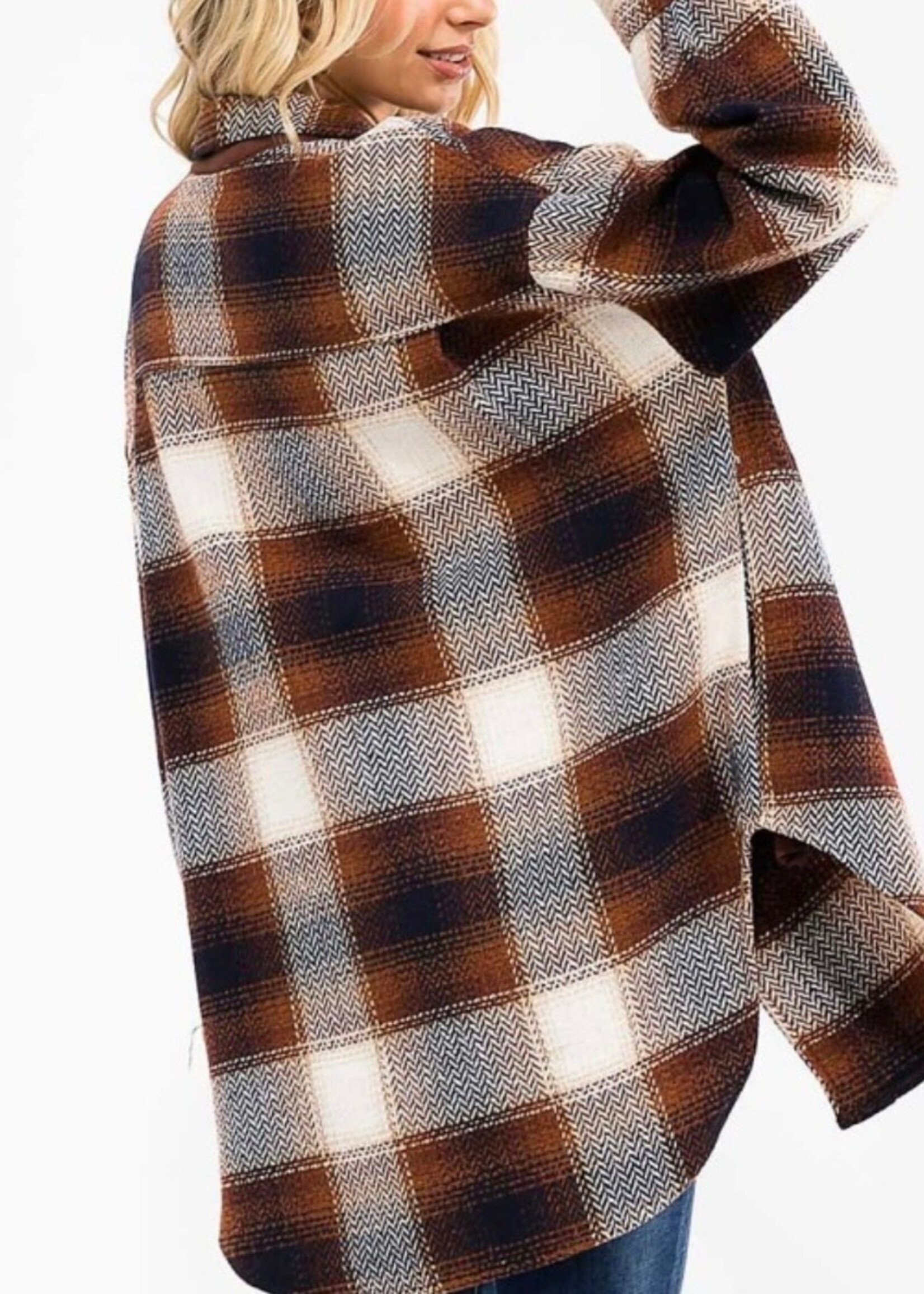 Chestnut Plaid Shacket