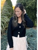 Finnlie Rhinestone Bow Cardigan
