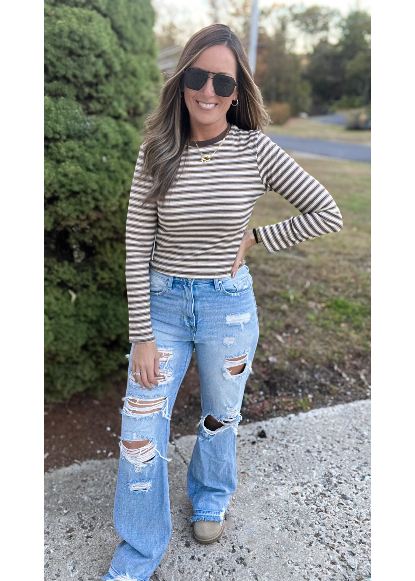 Tamara Striped Ribbed Top