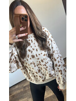 Blaine Animal Print Crewneck