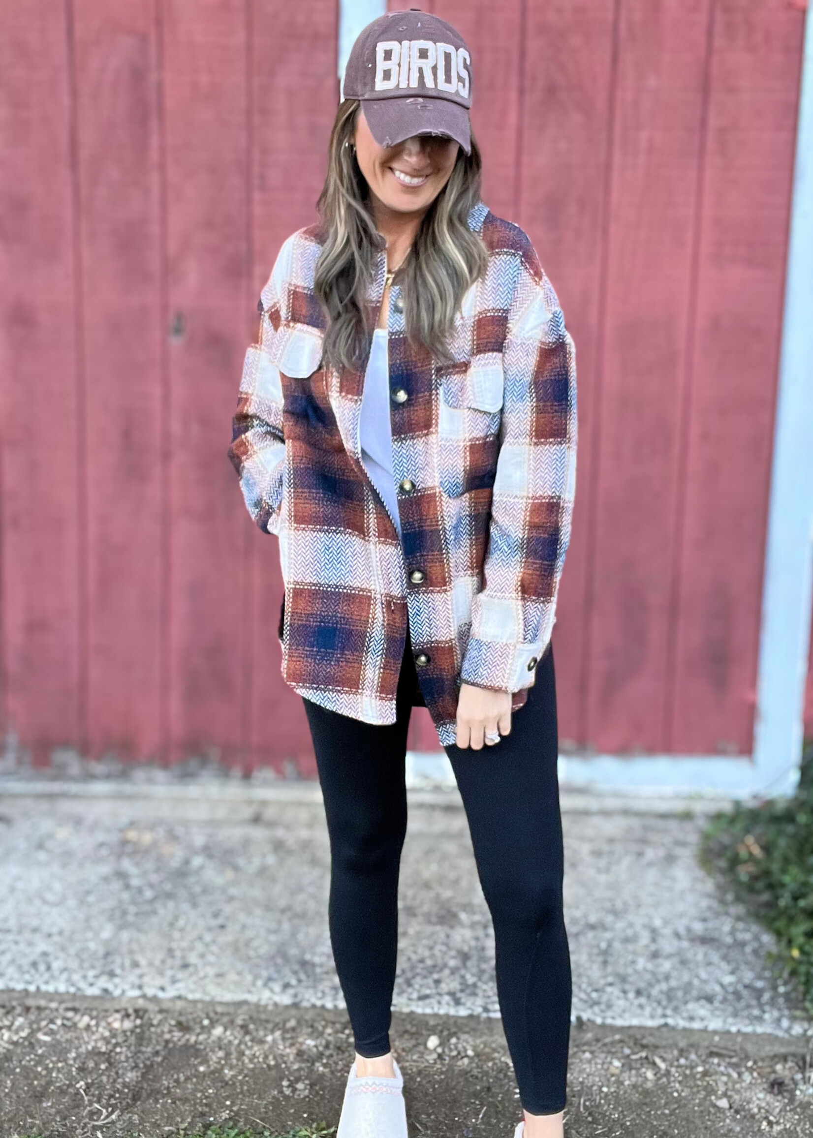 Chestnut Plaid Shacket