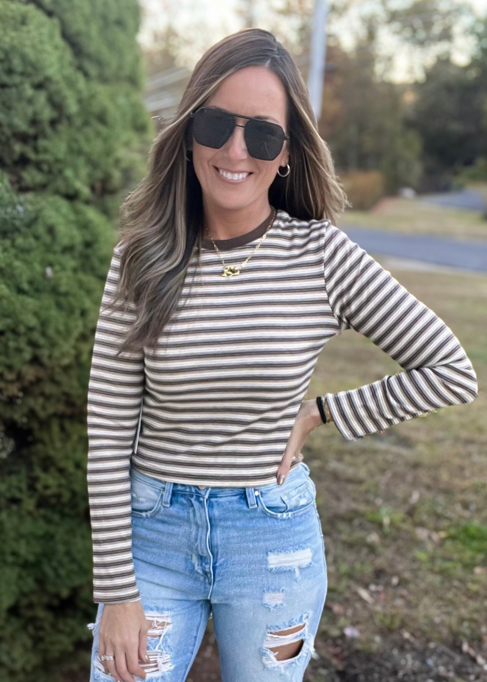 Tamara Striped Ribbed Top