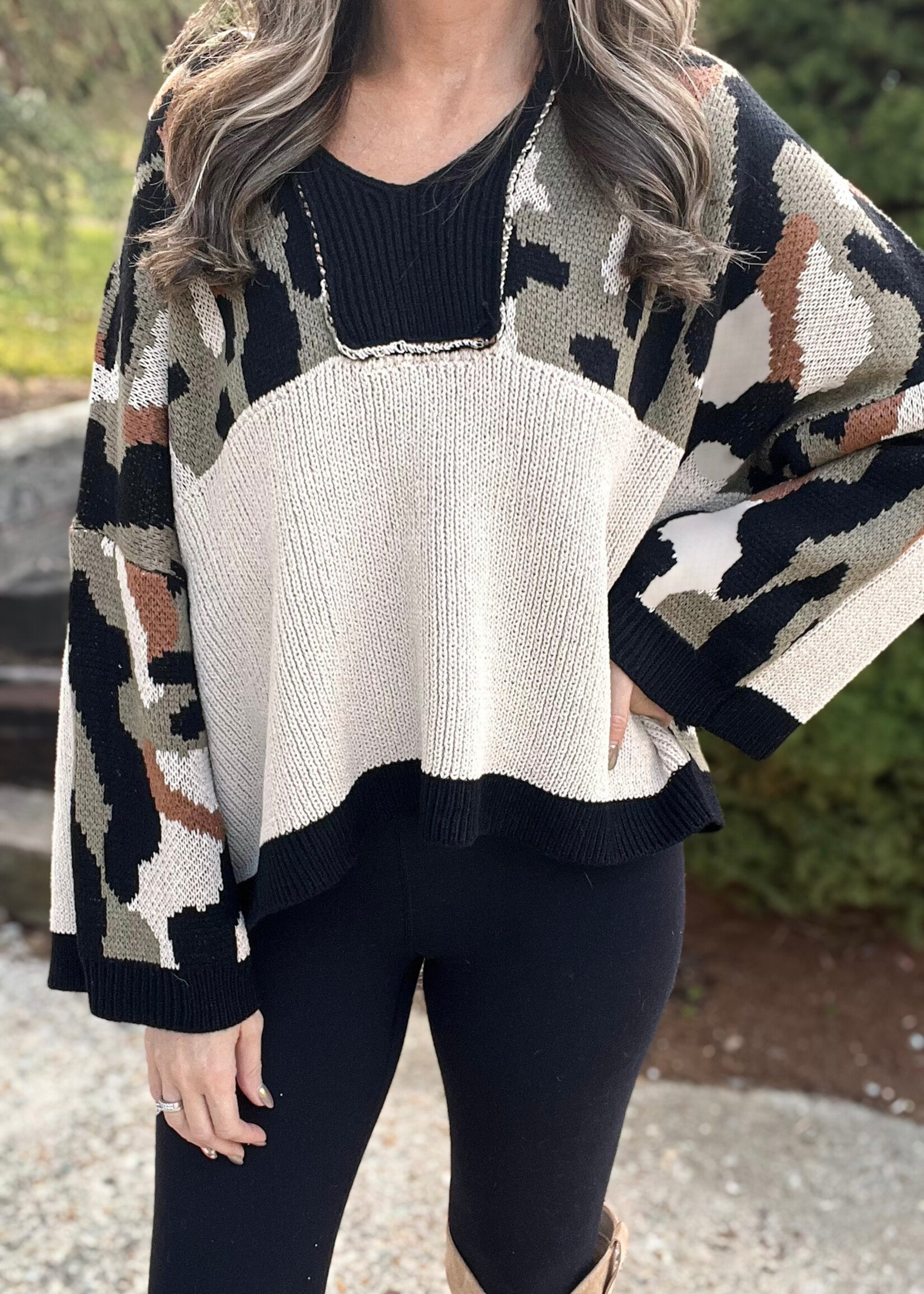 Dwight Camo Knit Sweater