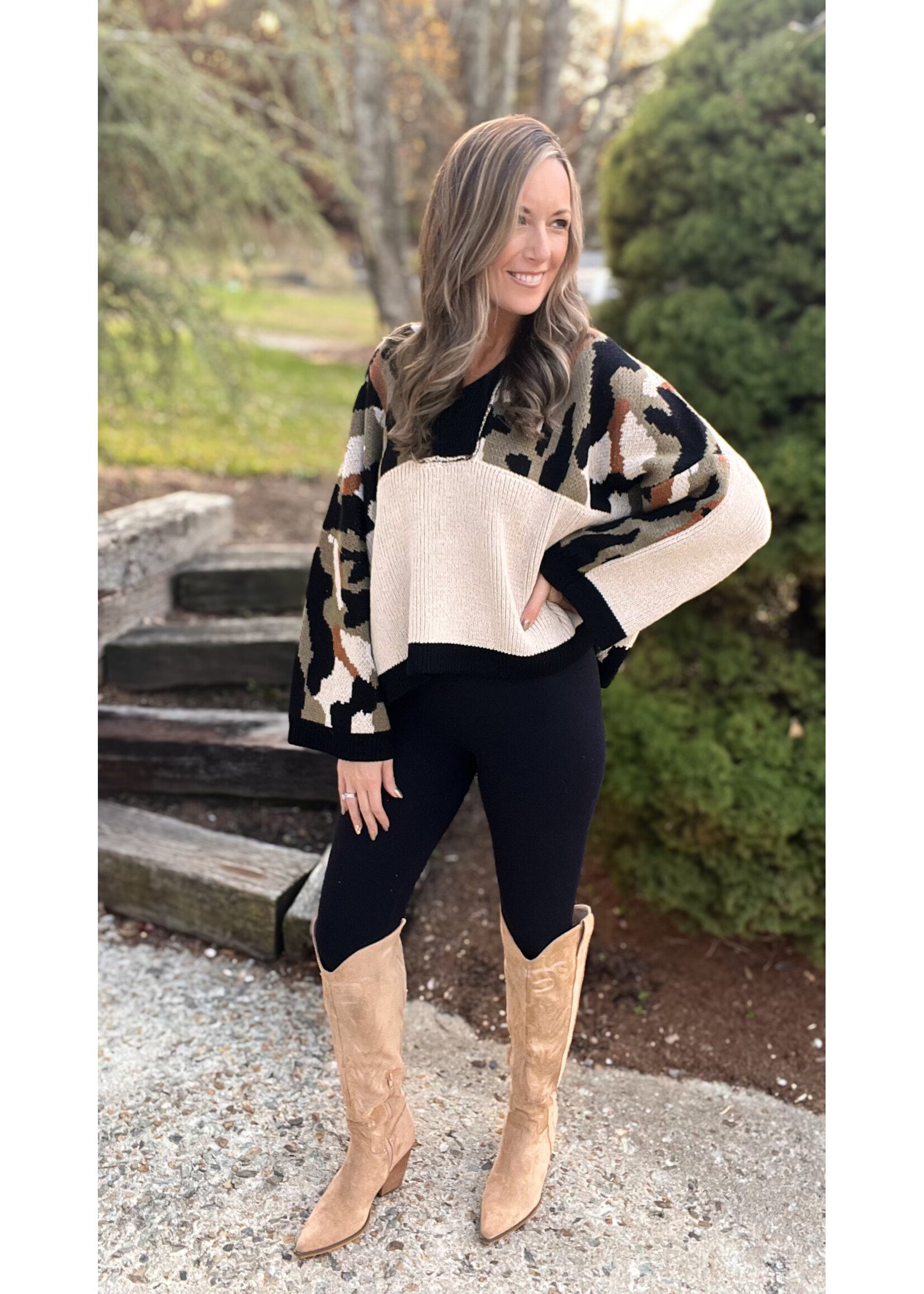 Dwight Camo Knit Sweater