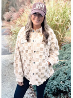 Cabin Fever Checkered Faux Shacket