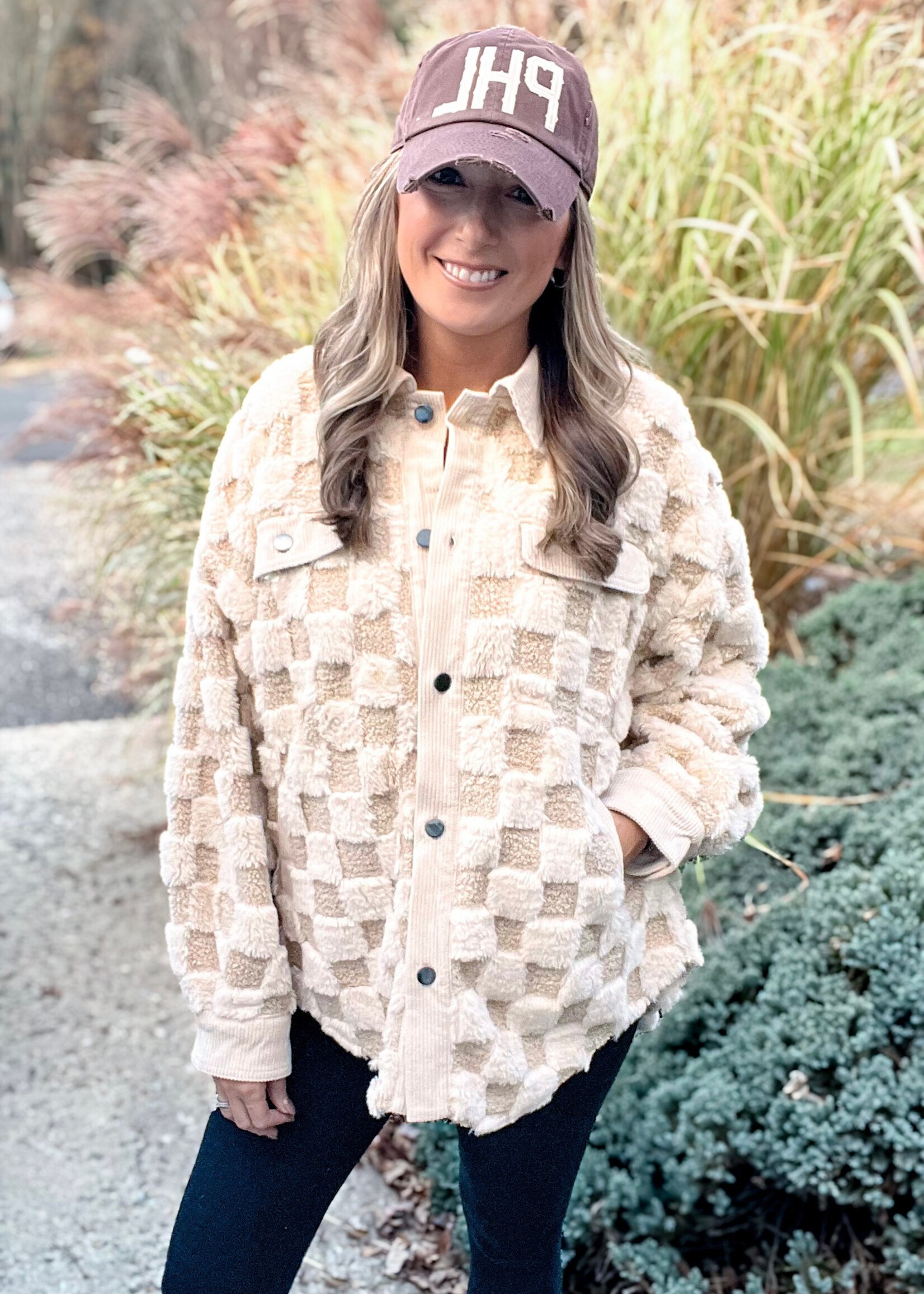Cabin Fever Checkered Faux Shacket