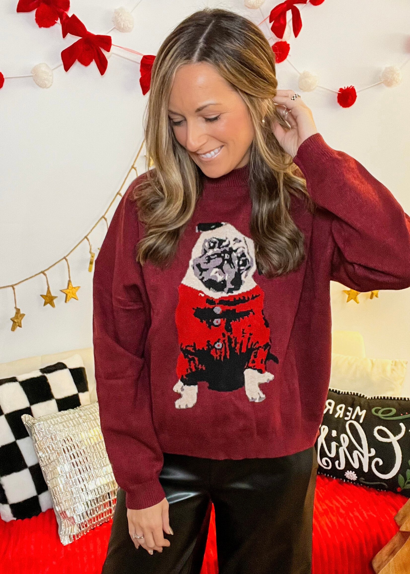 Santas Favorite Pug Sweater