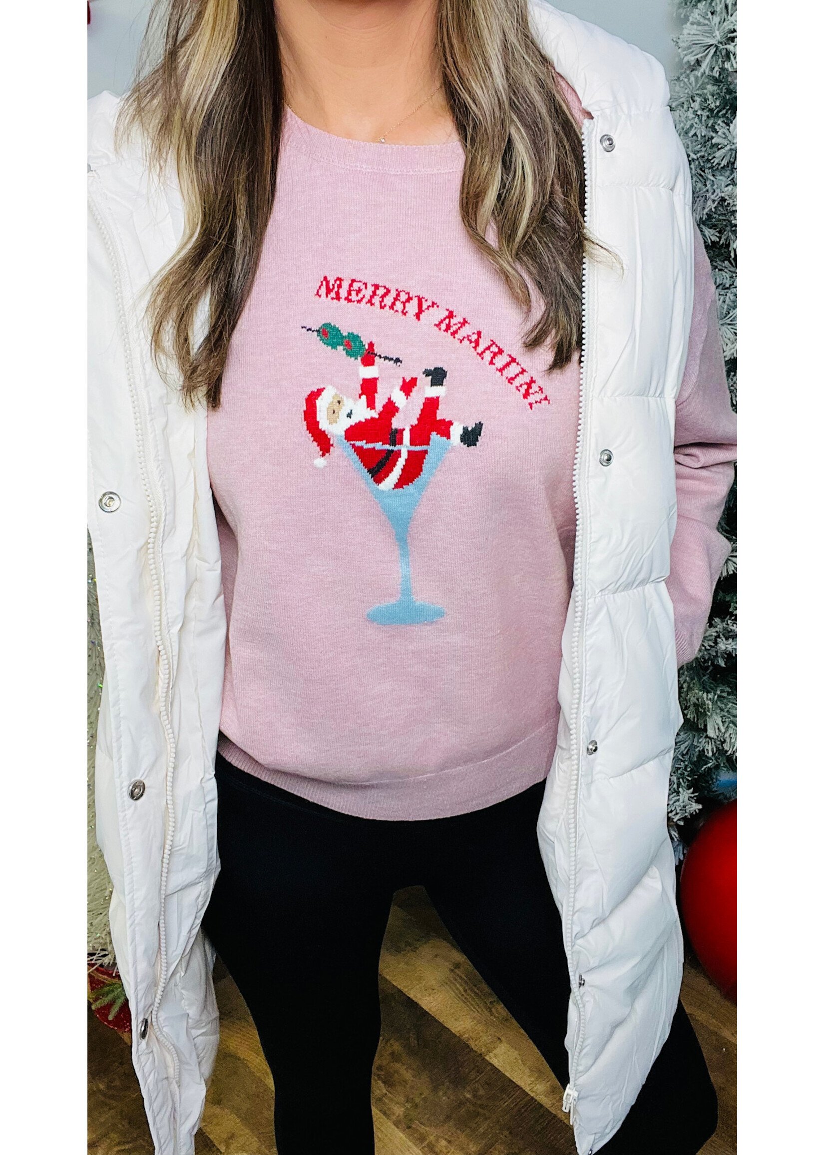 Santa's Merry Martini Sweater