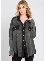 Ella Mineral Washed Oversized Shacket