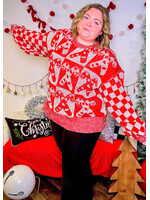 Candy Cane Lane Check Sweater