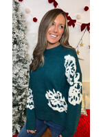 Winter Floral Sweater
