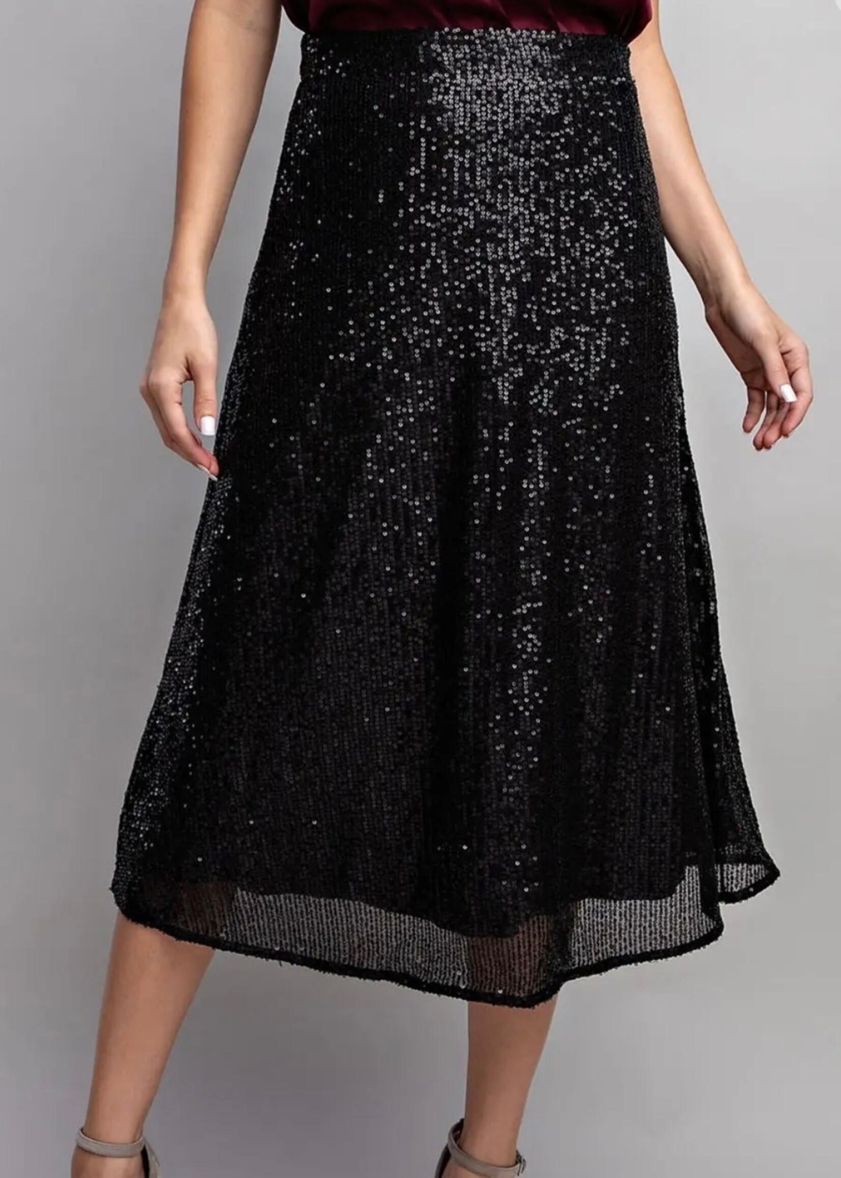 Party Time Sequin Midi Skirt