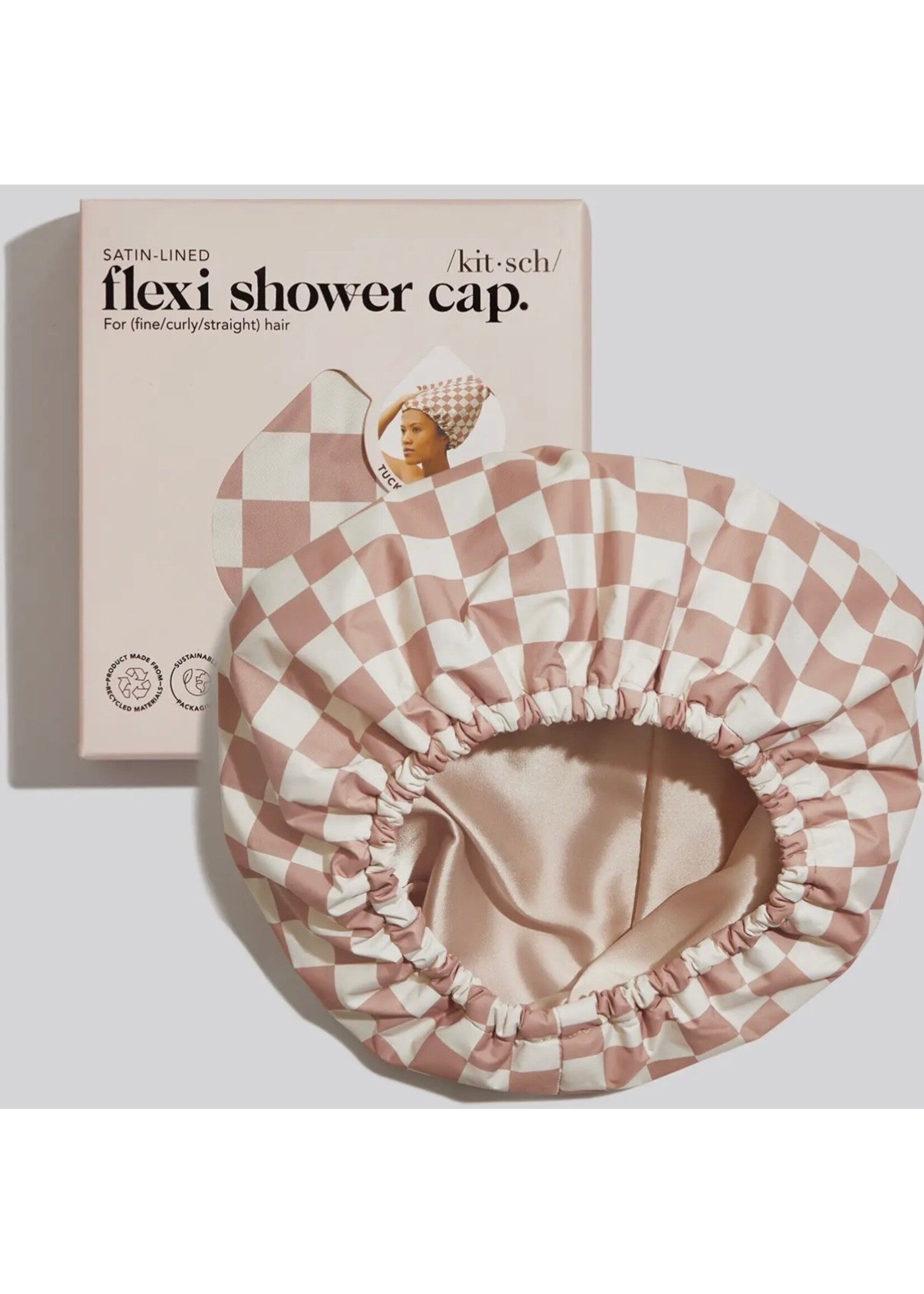 Kitsch Satin Lined Shower Cap
