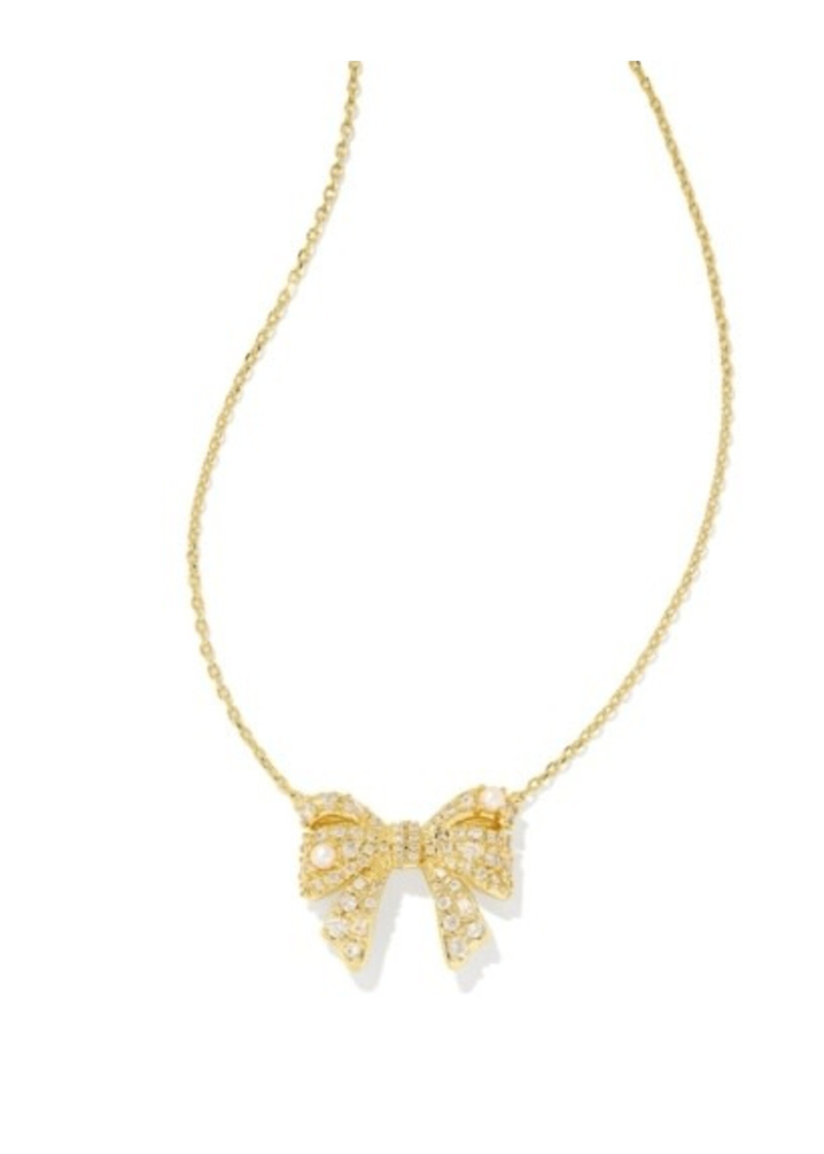 Kendra Scott KRISTA BOW SHORT PENDANT NECKLACE