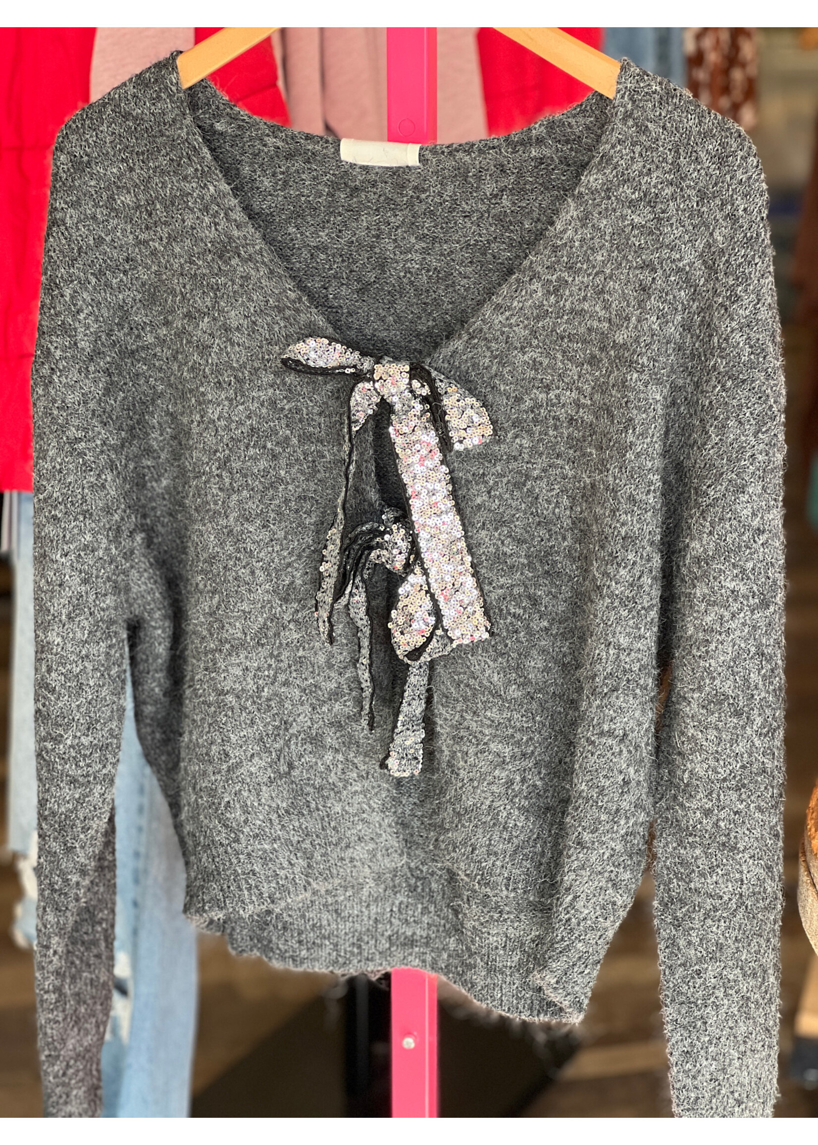 Bring on the Sparkle Bow Sweater