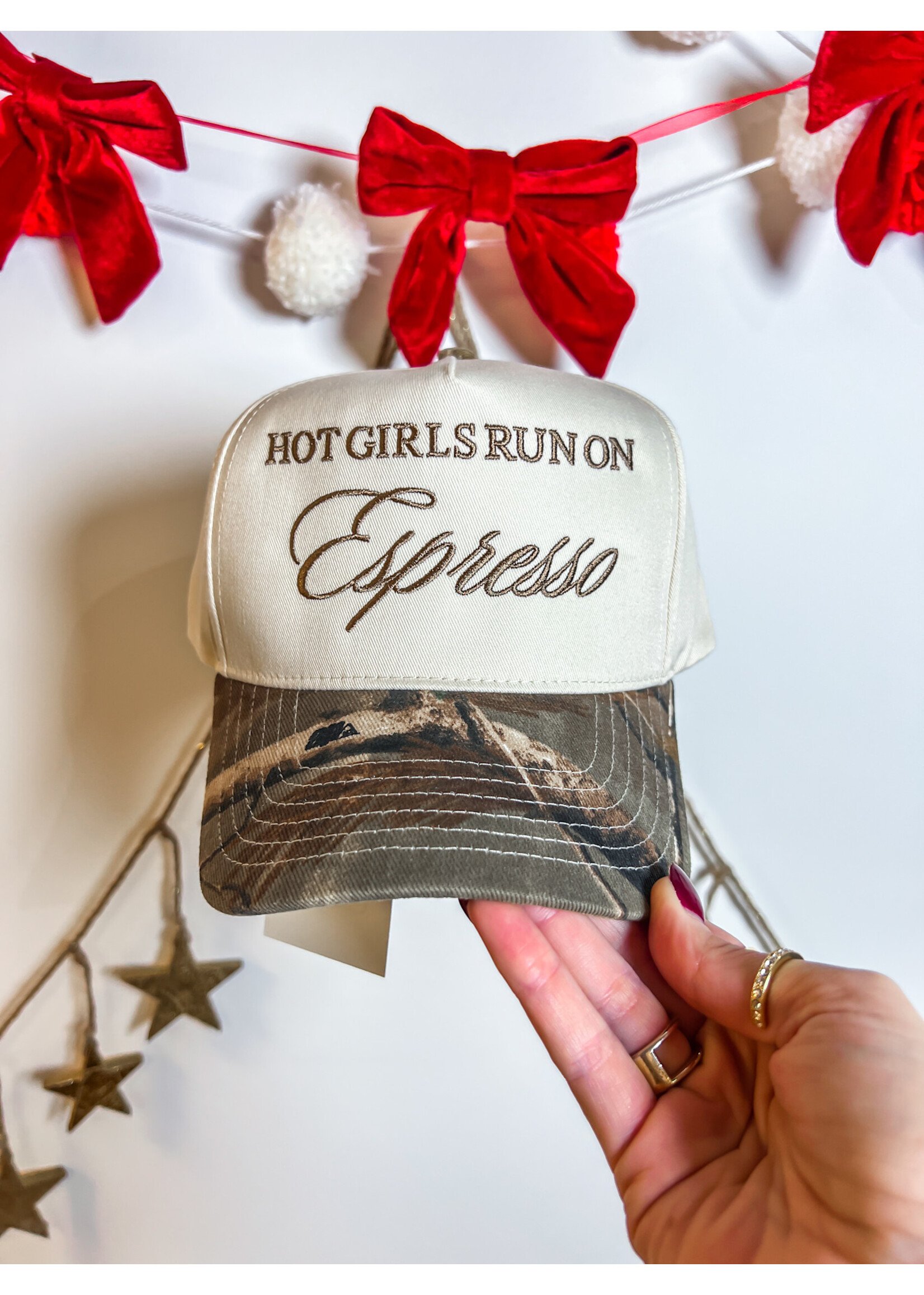 Hot Girls Run on Espresso Trucker Hat