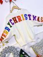 Merry Christmas Multi Color Sweater