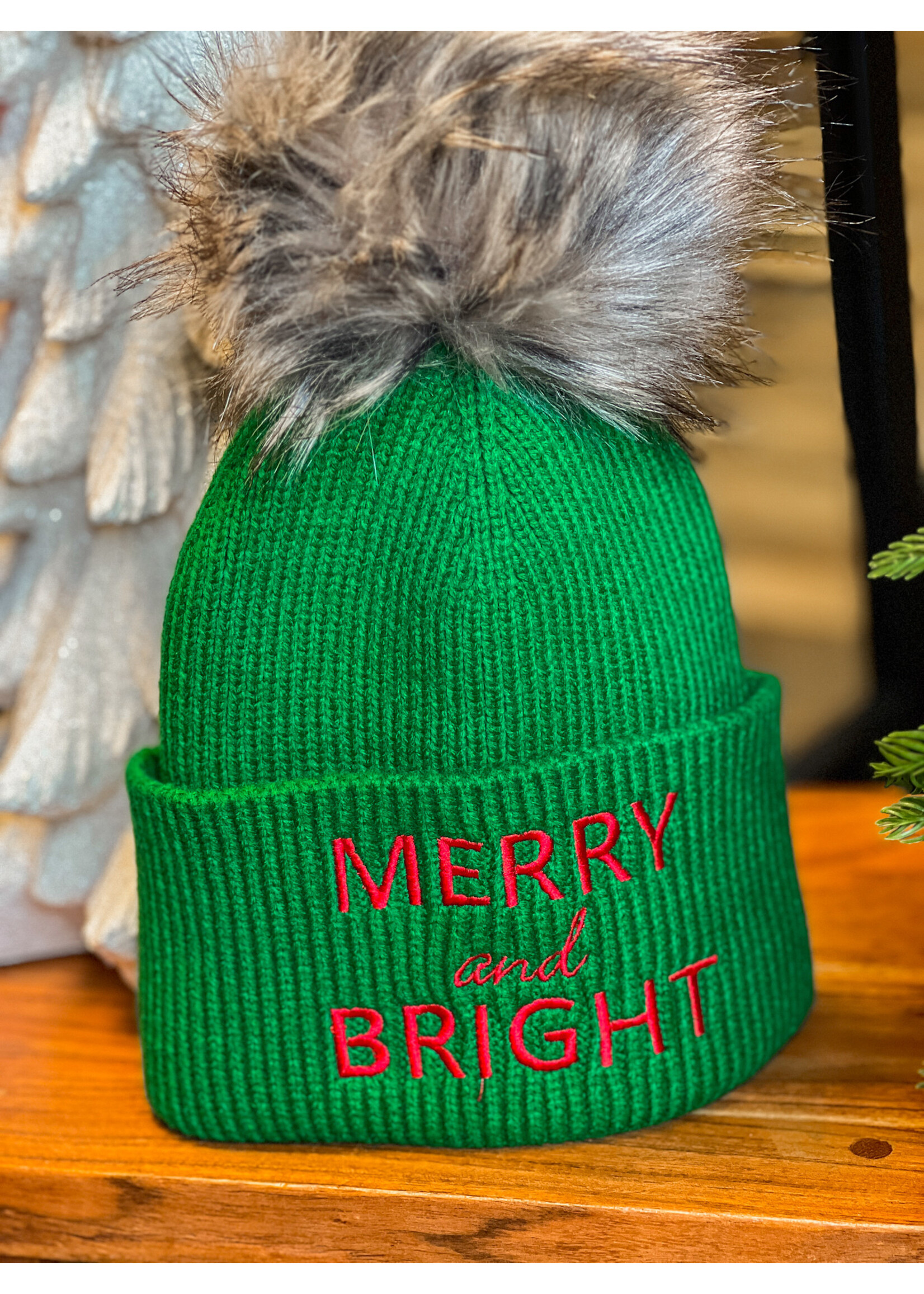 Merry & Bright Fleece Lined Beanie