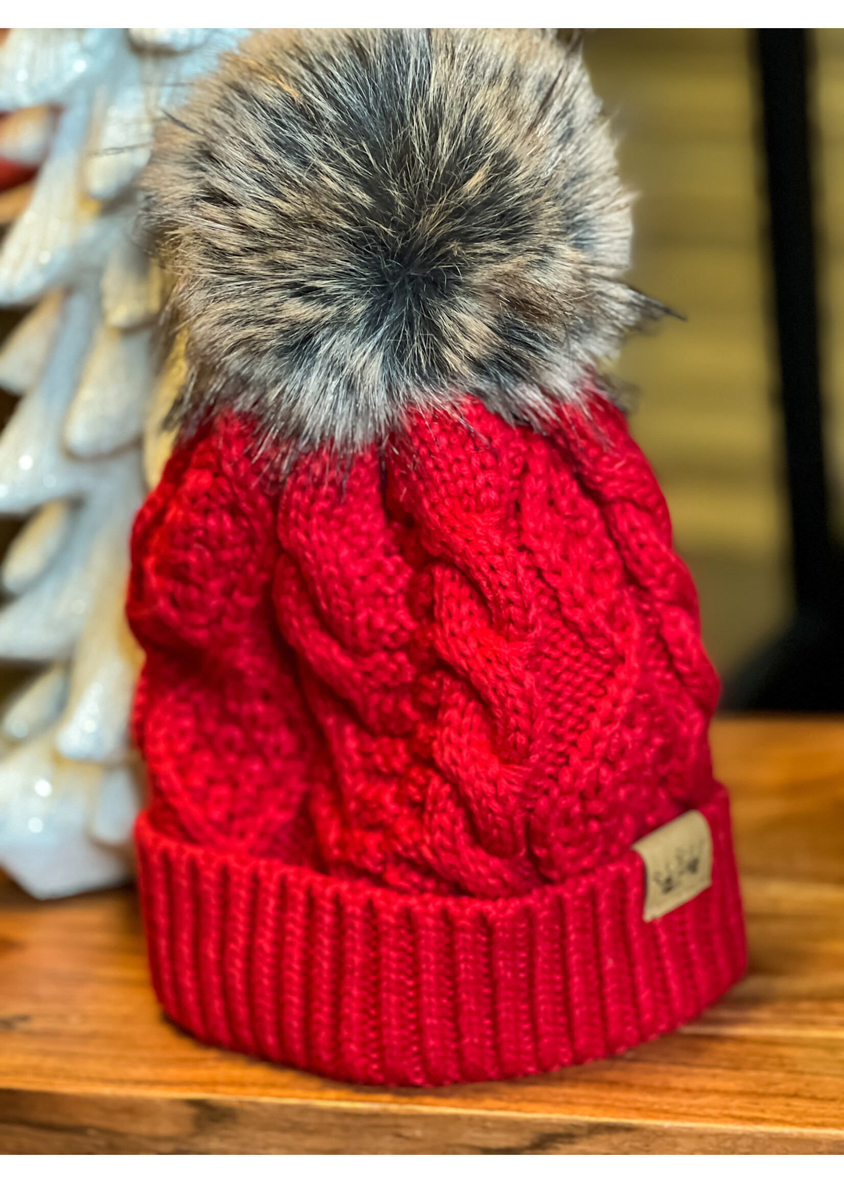 Cable Knit Fleece Lined Beanie