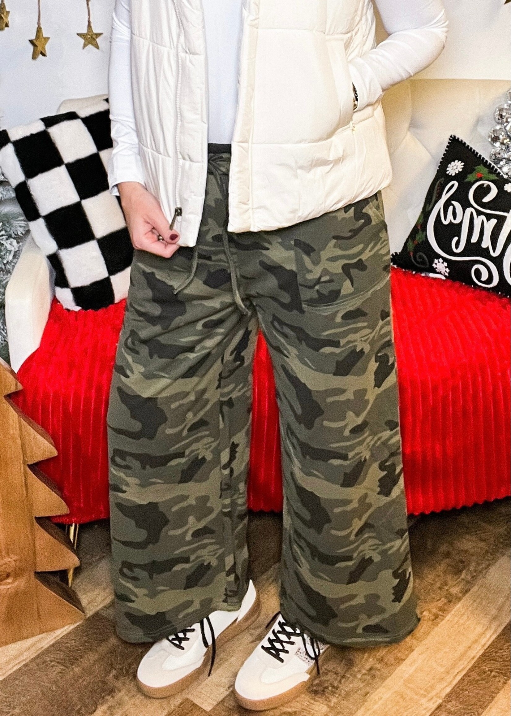 Ashlyn Camo Wide Leg Joggers