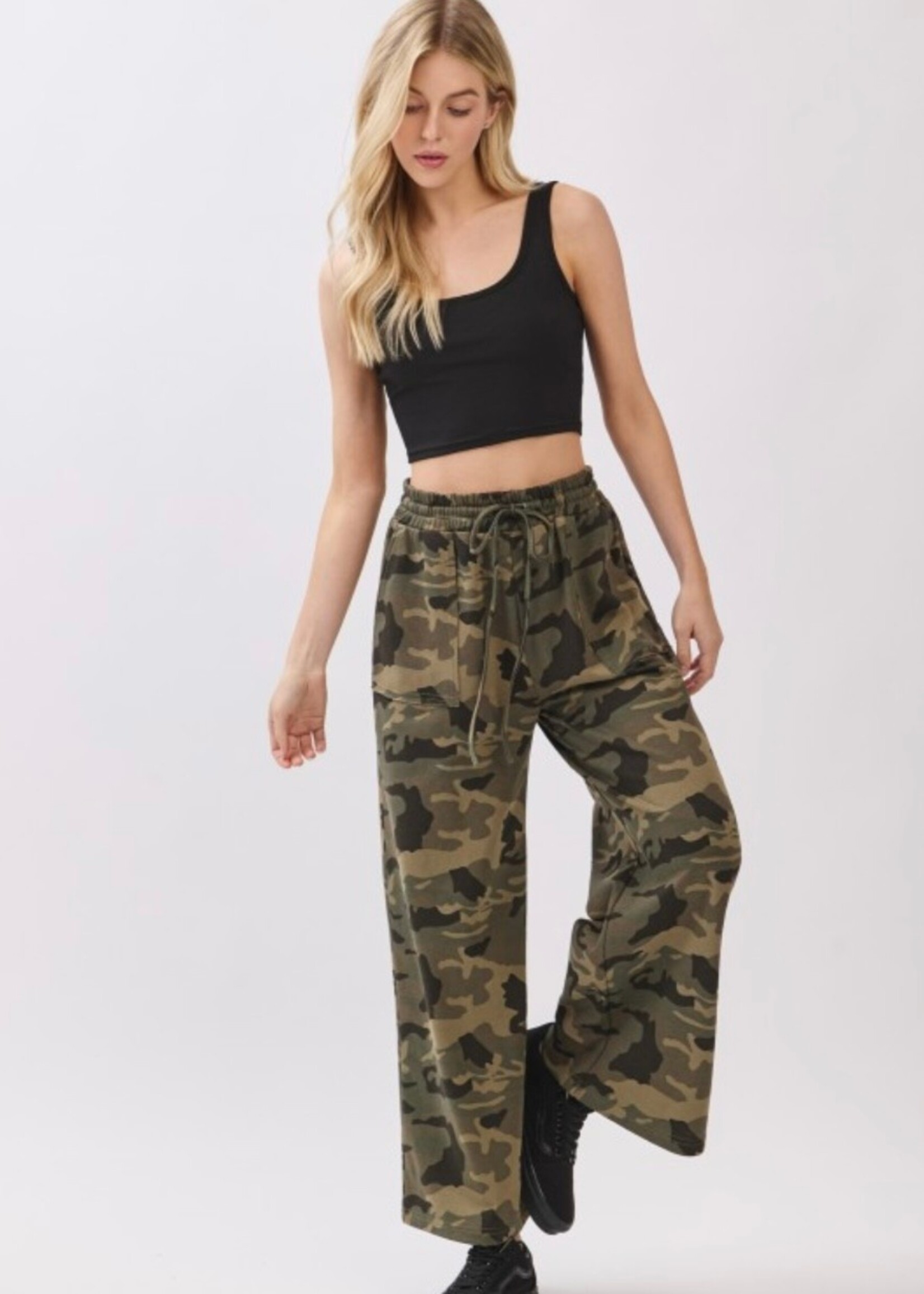 Ashlyn Camo Wide Leg Joggers