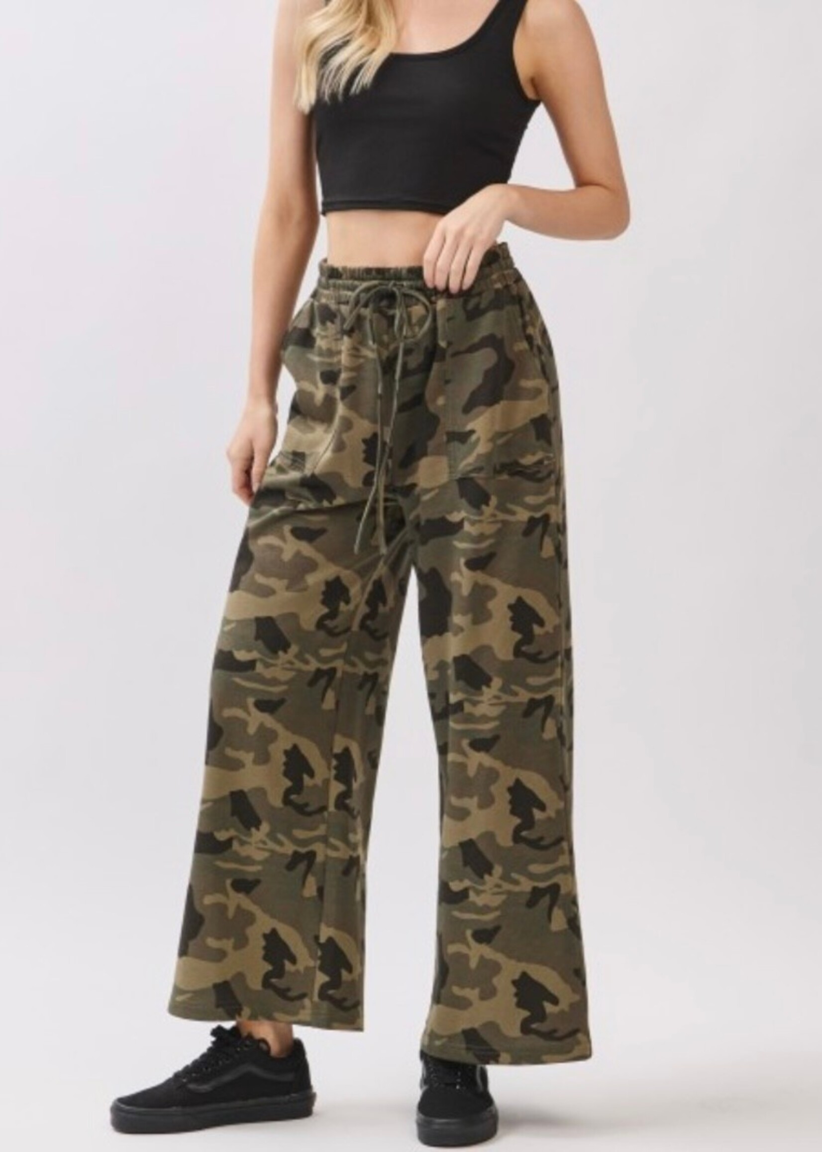 Ashlyn Camo Wide Leg Joggers