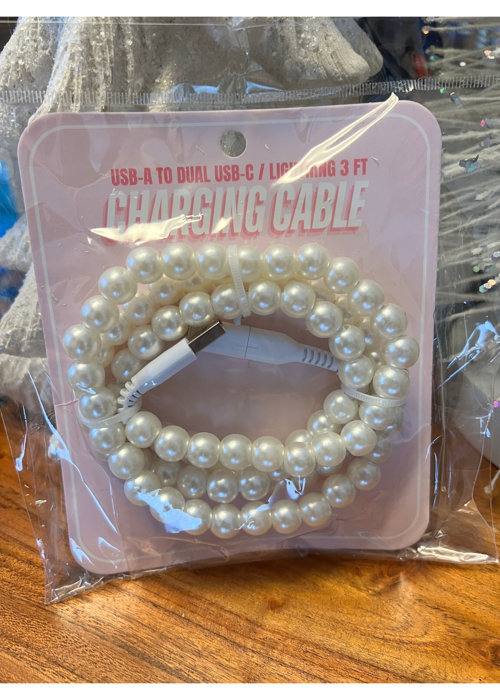 Beaded Dual USB Fast Charging Cable