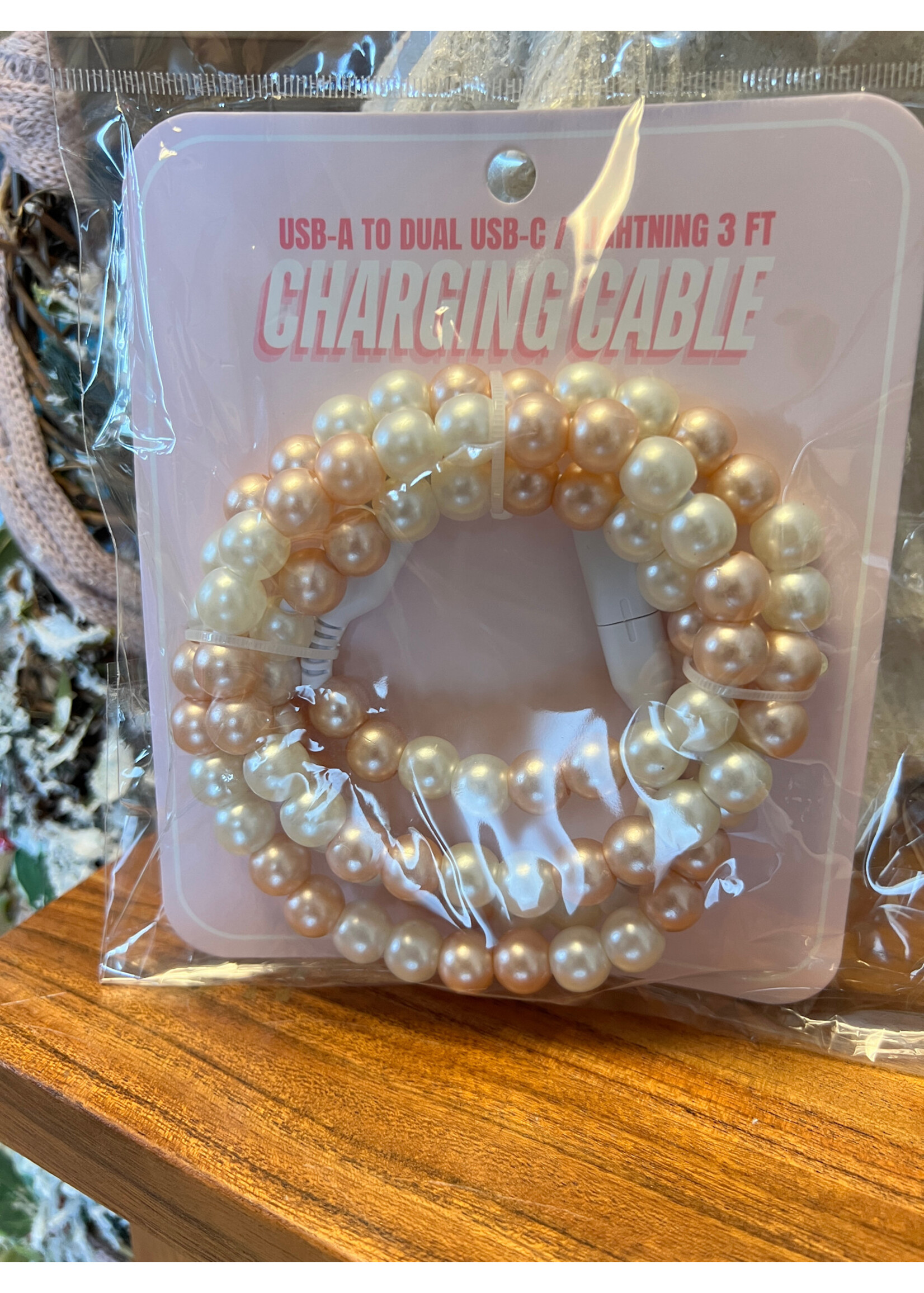 Beaded Dual USB Fast Charging Cable