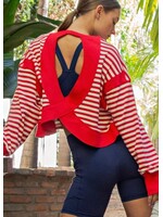 Oden Open Back Striped Top