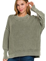 Isobelle Mineral Washed Oversized Sweater