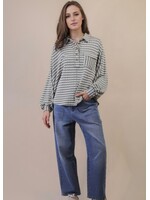 Mayson Oversized Textured Striped Top