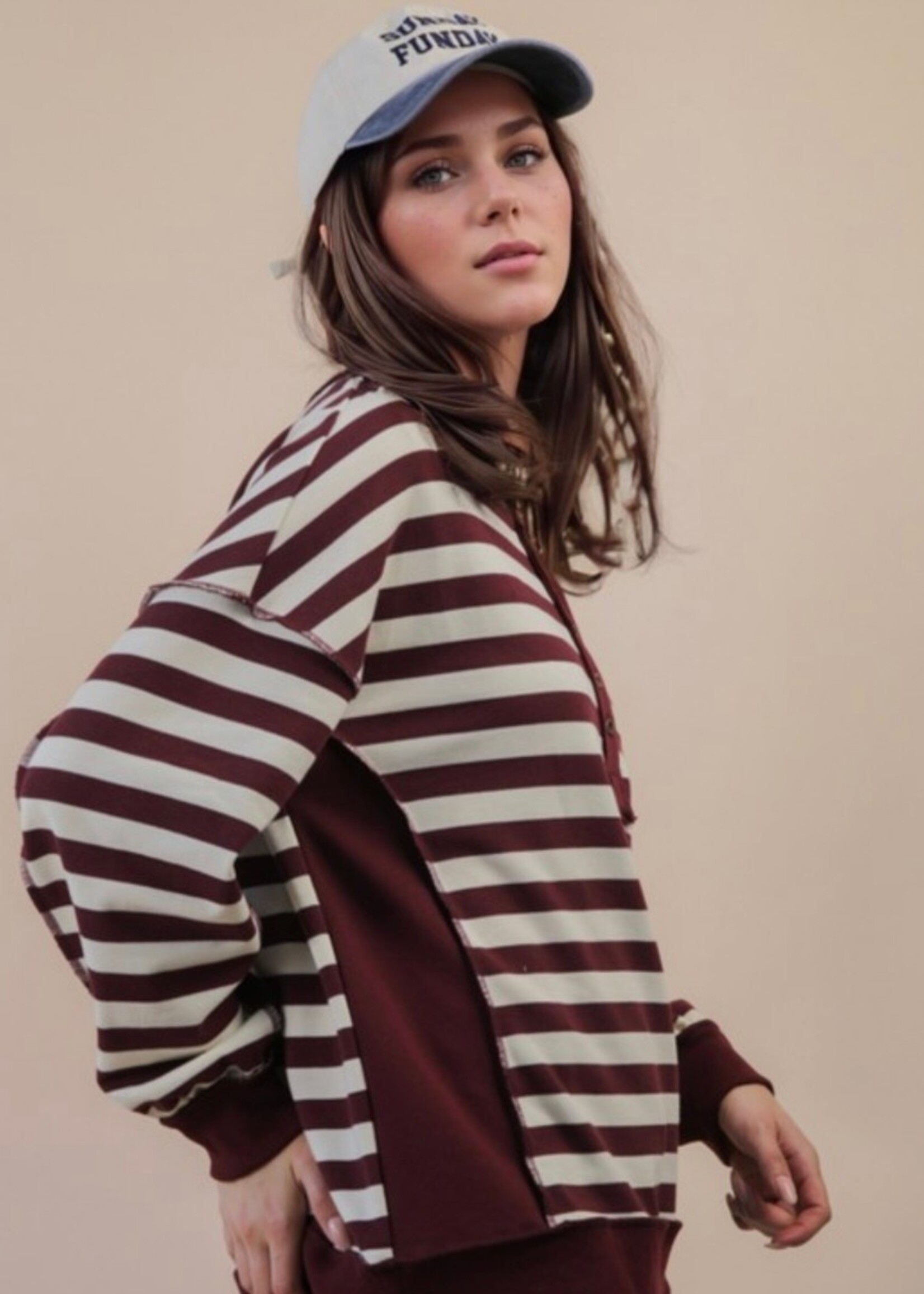 Laroy Oversized Striped Top