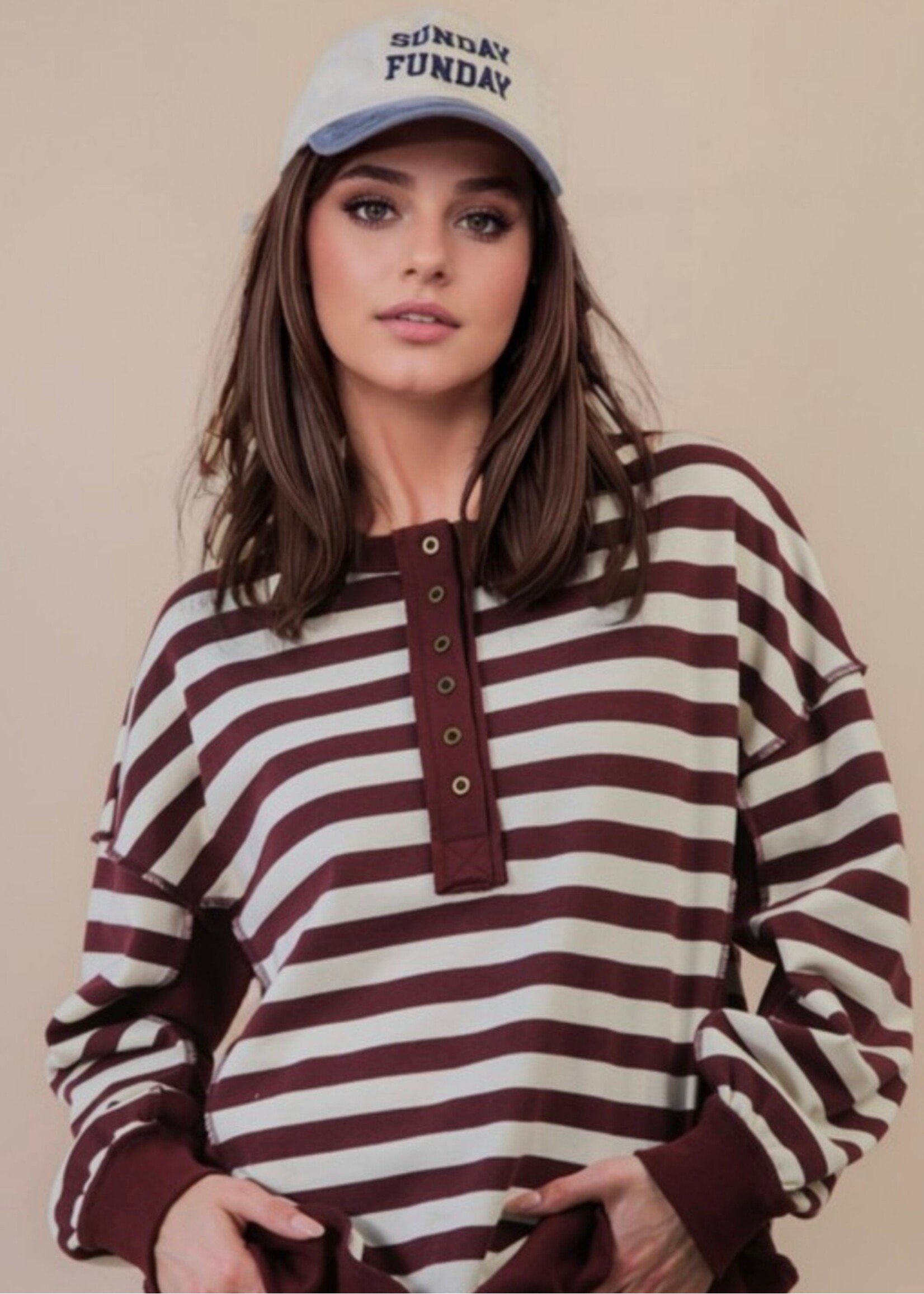 Laroy Oversized Striped Top
