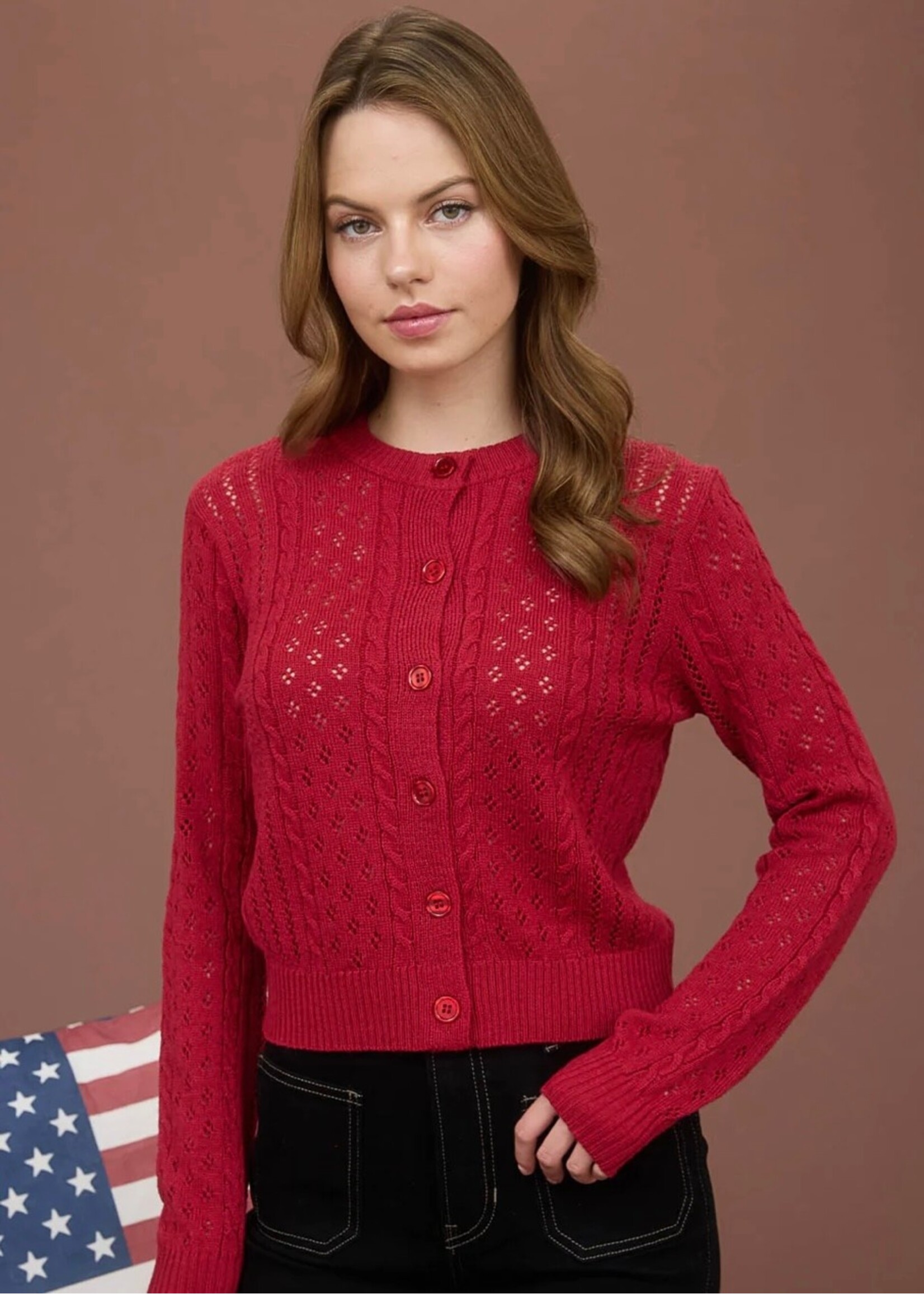 Roxy Cable Knit Cardigan