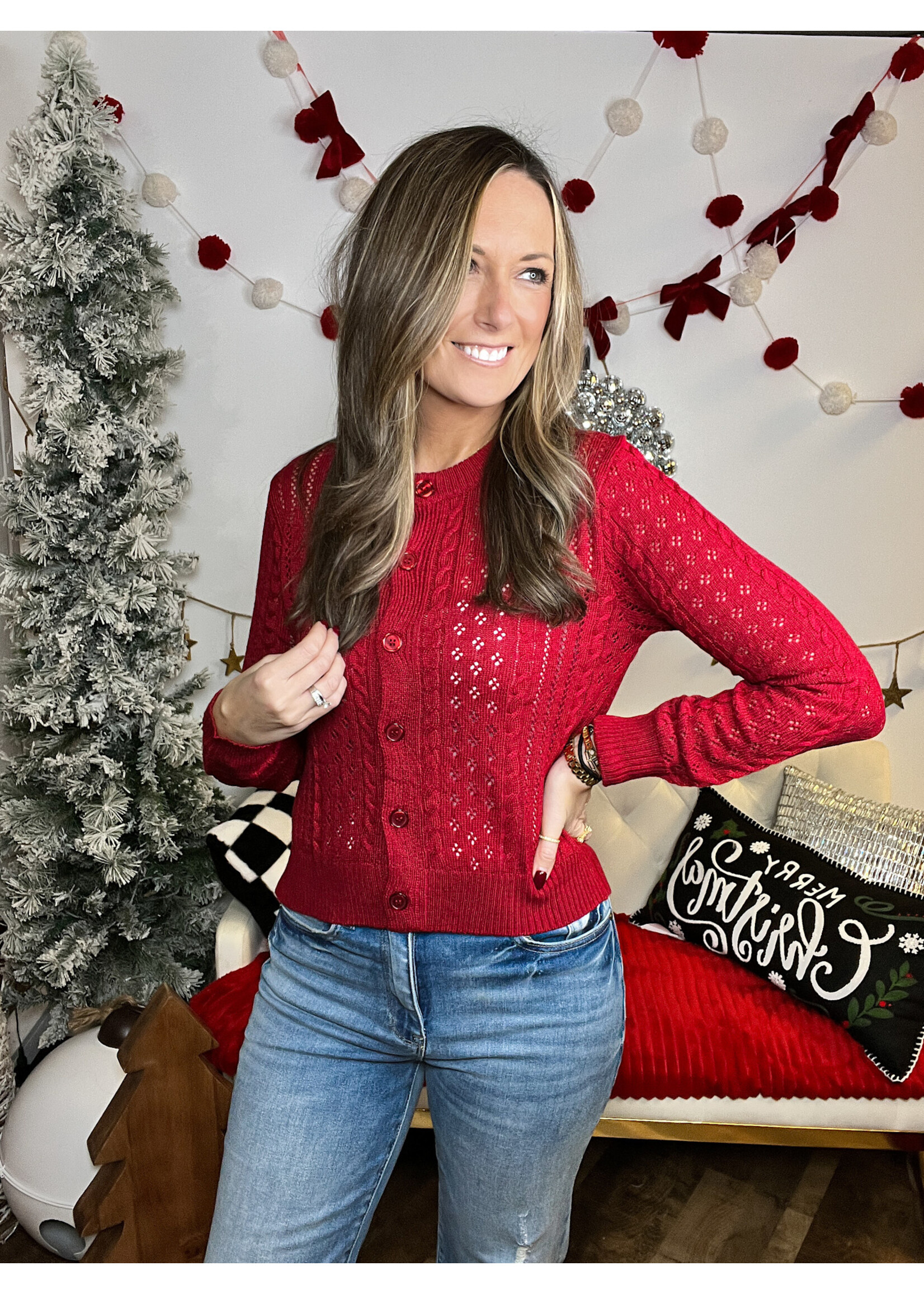 Roxy Cable Knit Cardigan