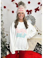 Merry Vibes Retro Graphic Crewneck