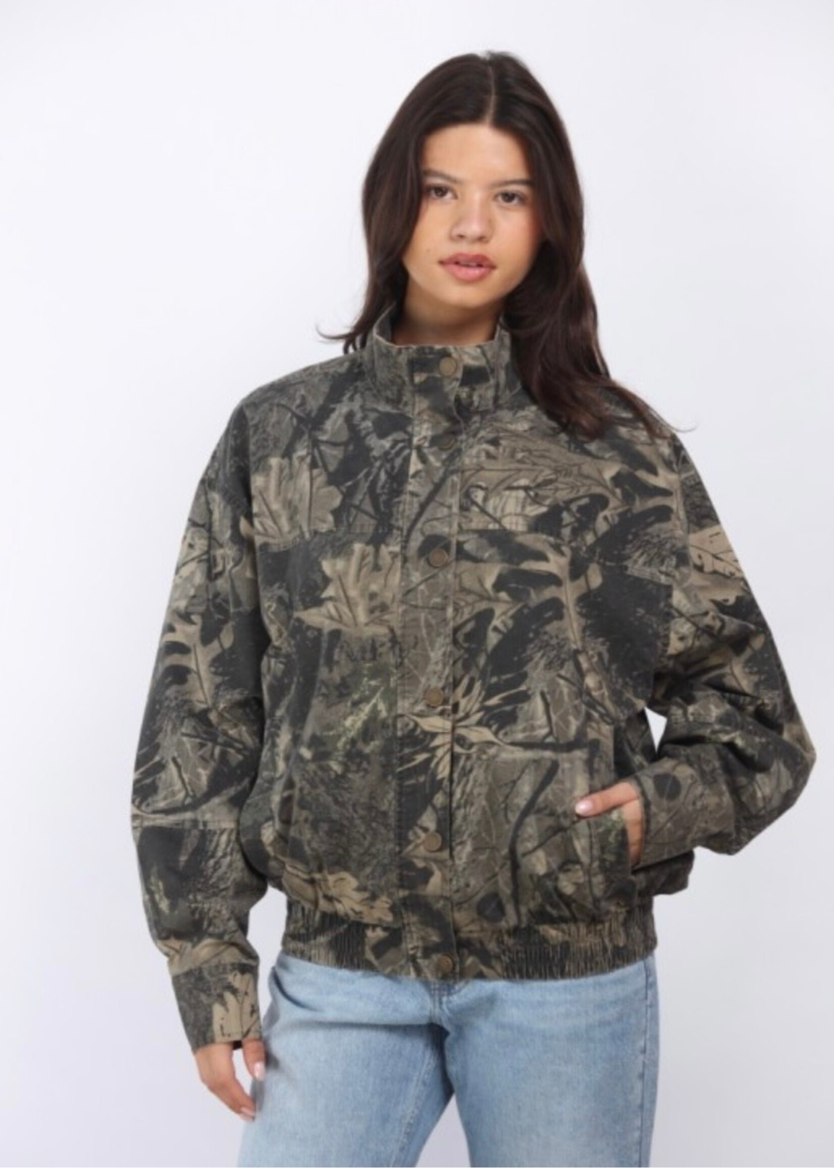 Brody Oversized Camo Bomber Jacket