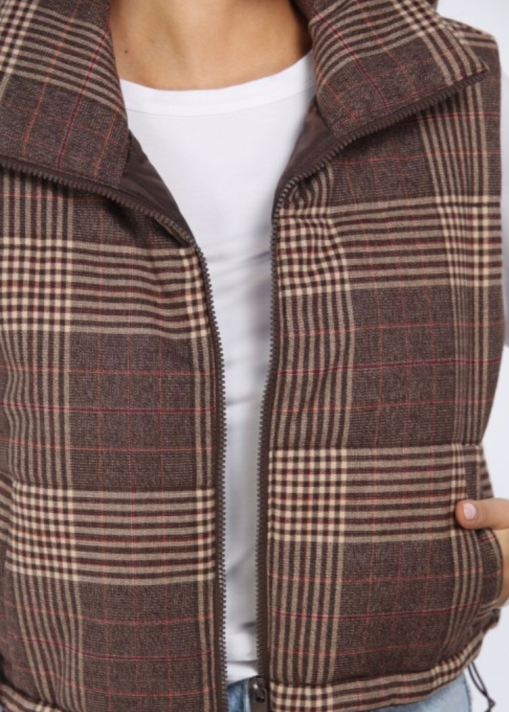 Jessa Plaid Puffer Vest
