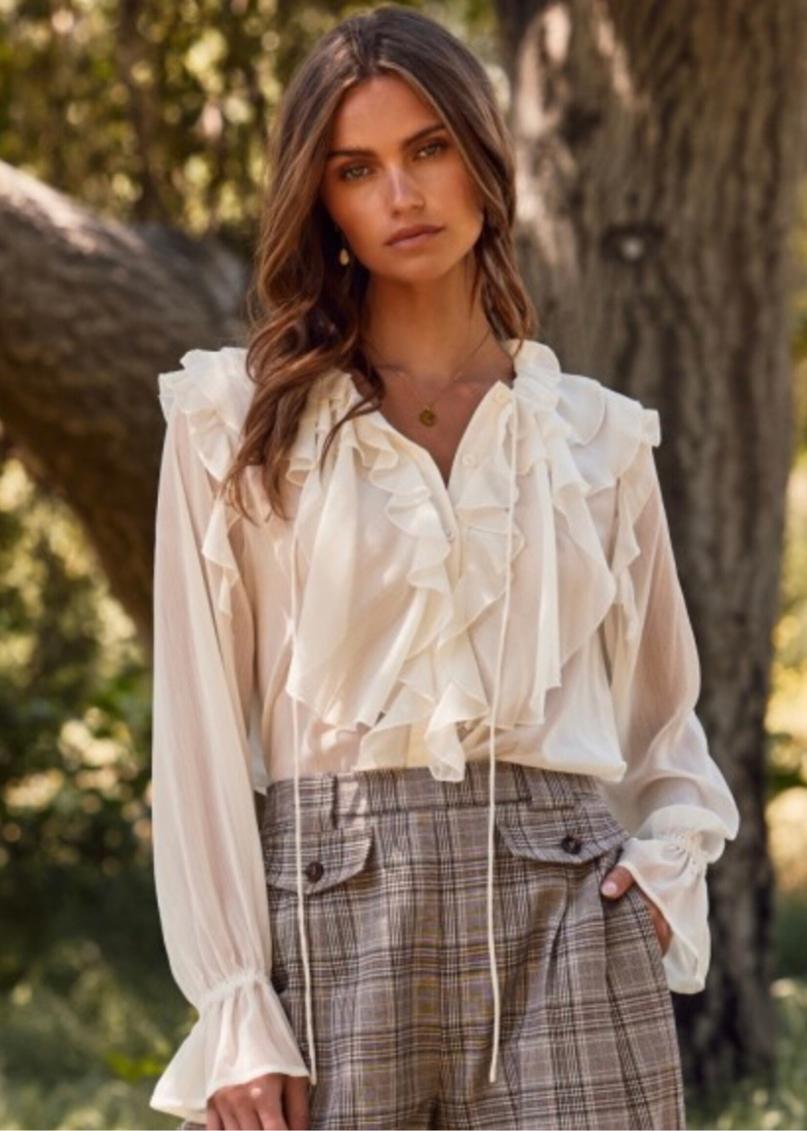 Arianna Ruffle Trim Top