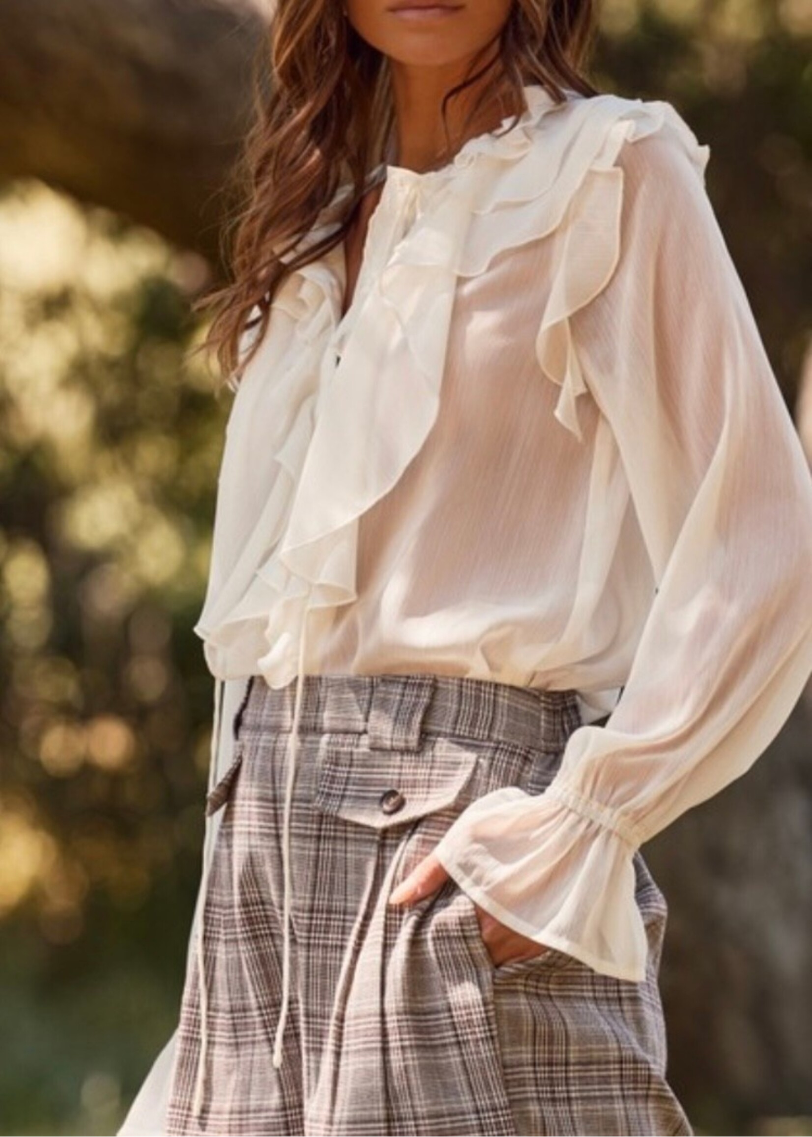 Arianna Ruffle Trim Top