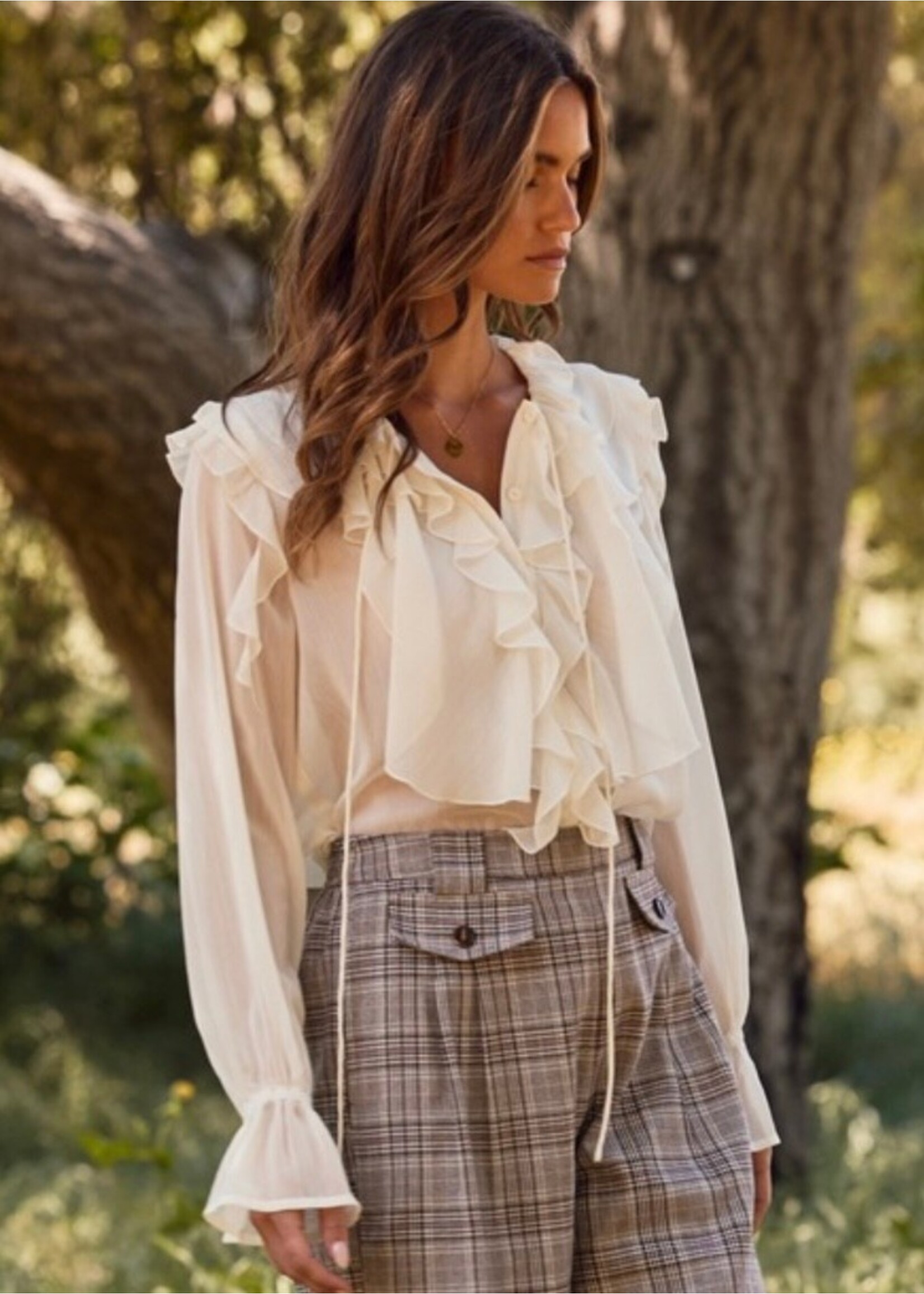 Arianna Ruffle Trim Top