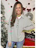 Mayson Oversized Textured Striped Top