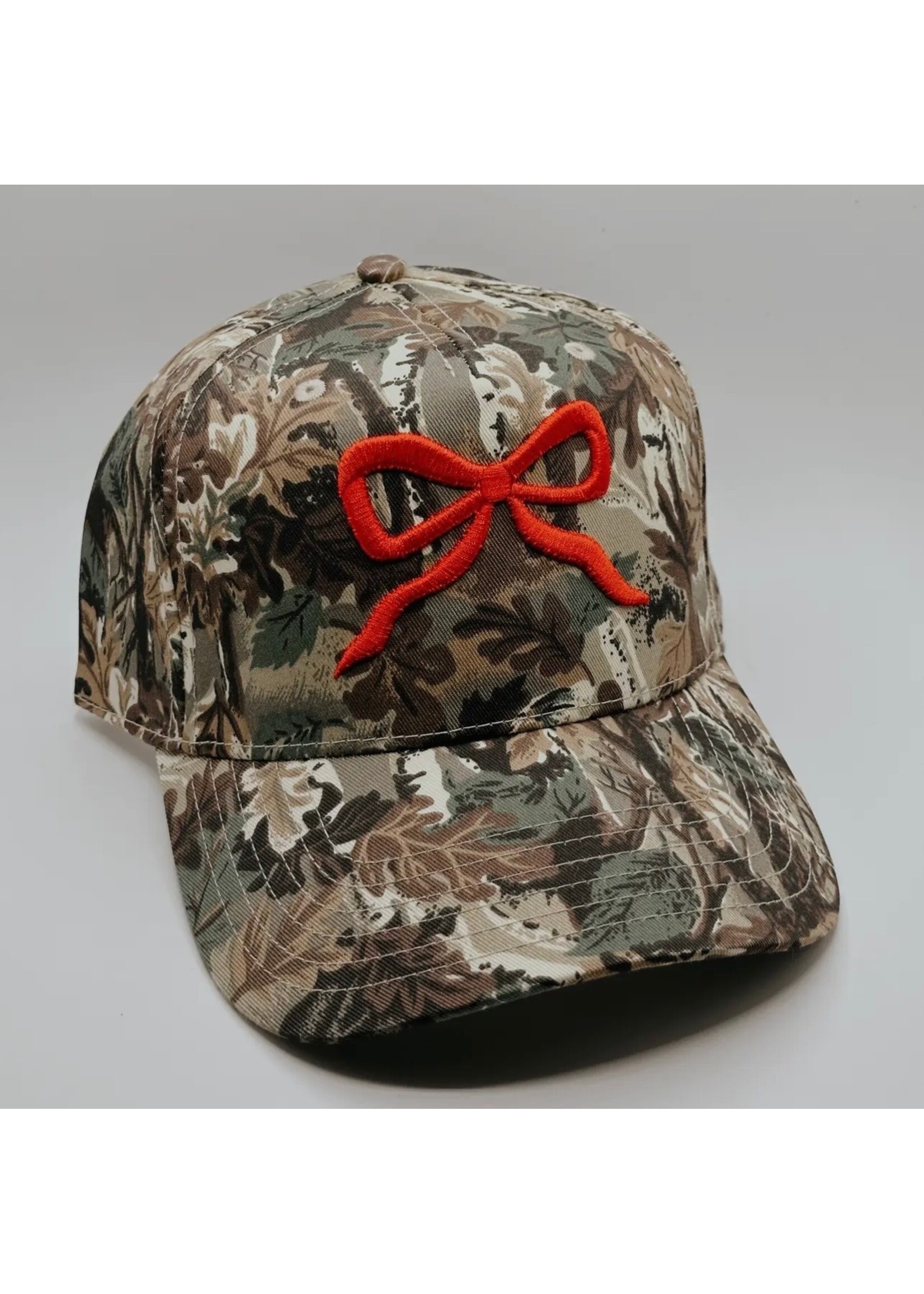 Camo Embroidered Bow Trucker Hat